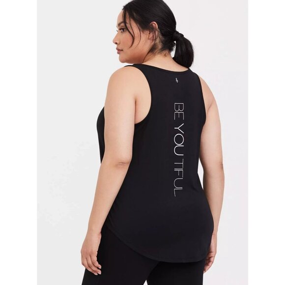 TORRID Active Size 5 (5X) Women's Black 'BeYoutiful' Active Tank Workout - Picture 1 of 6